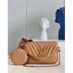 Louis Vuitton M56466 Light Yellow Full Leather Multiplachete New Wave