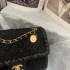 Chanel's new black woven tofu wrapped sheepskin with rolled edges