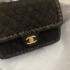 Chanel's new black woven tofu wrapped sheepskin with rolled edges