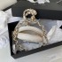 Chanel small round bag shoulder crossbody bag sheepskin