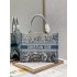 DIOR Dior BookTote Old Flower Full Print Large Capacity Oblique Hand Embroidered Tote Bag Tote Bag Shopping Bag Handbag Medium Women's Style