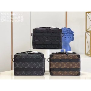 LOUIS VUITTON SOFT TRUNK Classic Vintage Flower Full Print Chain Shoulder Strap Coating Canvas Cowhide Decorative Edge Square Box Bag Small Square Bag Single Shoulder Cross Shoulder Handbag