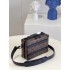 LOUIS VUITTON SOFT TRUNK Classic Vintage Flower Full Print Chain Shoulder Strap Coating Canvas Cowhide Decorative Edge Square Box Bag Small Square Bag Single Shoulder Cross Shoulder Handbag
