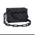 LOUIS VUITTON Alpha Iconic Rivet Reinforced Corner Canvas Leather Camera Bag Crossbody Bag Black