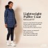 Essentials Women's Lightweight Water-Resistant Hooded Puffer Coat (Available in Plus Size)